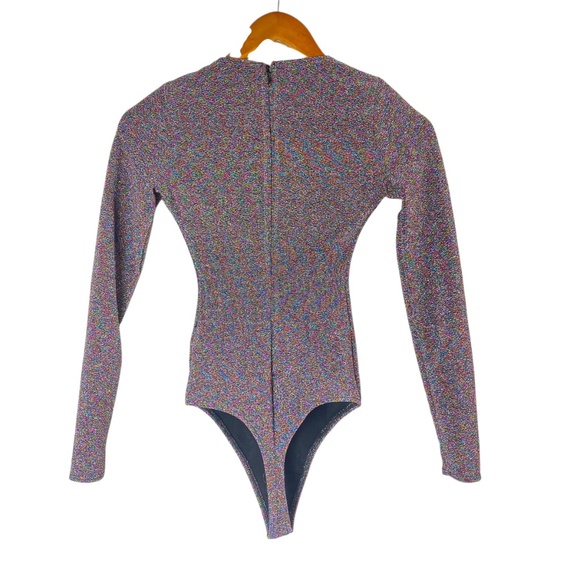 SHOW ME YOUR MUMU Unreal Bodysuit in Rainbow Shimmy  Shine Size S - Picture 4 of 7